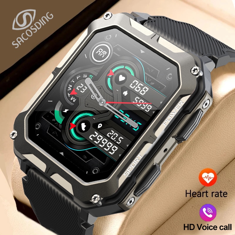 SACOSDING Ʈ ġ ǰ Smartwatch IP68   ȭ Smartwatch 123 +   1.83 ġ HD ȭ